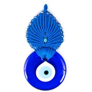 6 No Blue Peacock Macrame Evil Eye Wall Hanhing Ornament 